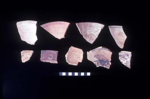 Ceramic sherds from Sites 120, 110 and 128