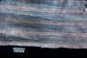 Textile with blue stripes on brown from Site 128