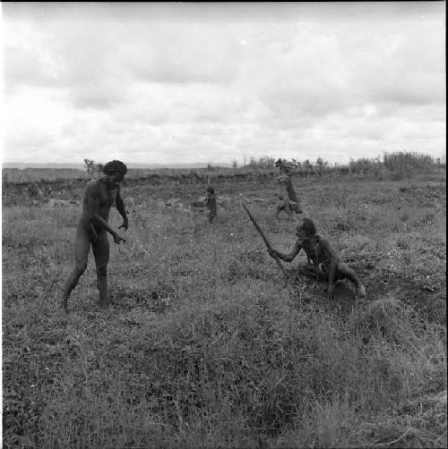 Men gardening