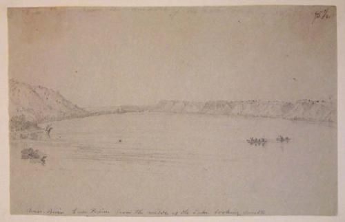 "Mississippi River.Lake Pepin from the middle of the lake, looking south"