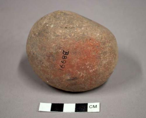 Grinding stone with red stain