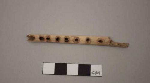 Organic, bone flute, 7 perforations, broken