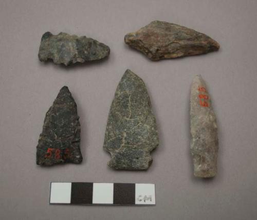 Stone arrowheads