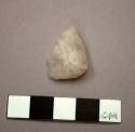 Stone projectile point, quartz, stemmed