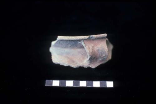 Ceramic rim sherd with handle from Site 110