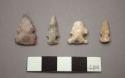 Stone projectile points, stemmed