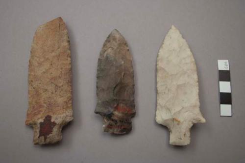 Stone projectile points, some are corner-notched some are stemmed