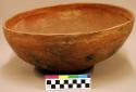 Plain red pottery large bowl