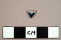 Blue and white earthenware rim sherd to a plate or saucer