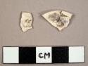 Creamware rim sherds to a plate