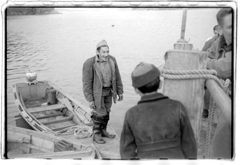 Man on dinghy