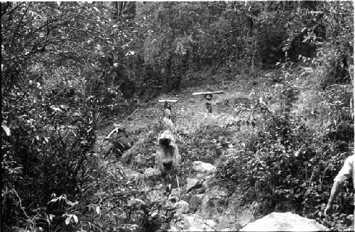 Women and girls going to salt wells