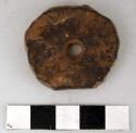 Earthen disk, perforated