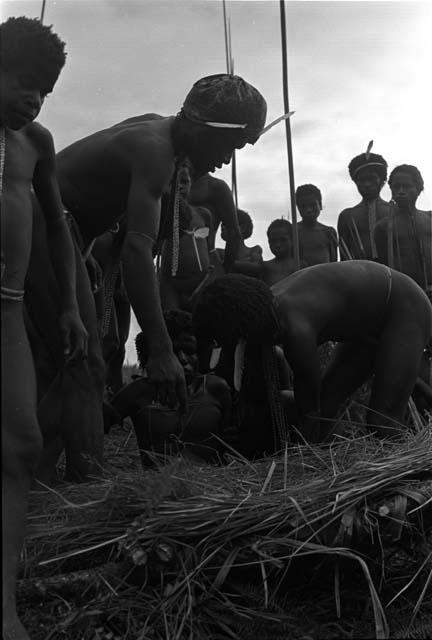 Eken Buken being lifted to stretcher