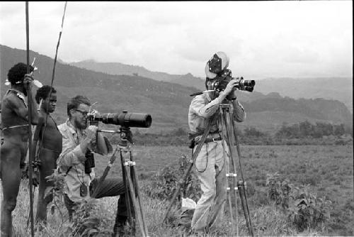 Karl Heider and Robert Gardner filming