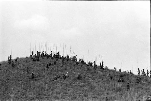 Warriors gathered on a hill