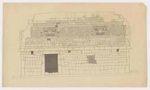 Drawing of Las Monjas at Chichen Itza