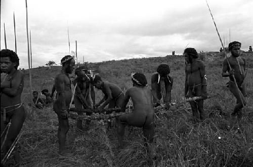 stretcher being made for Eken Buken