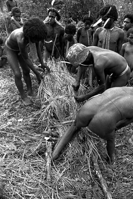 Eken Buken being covered up with grass