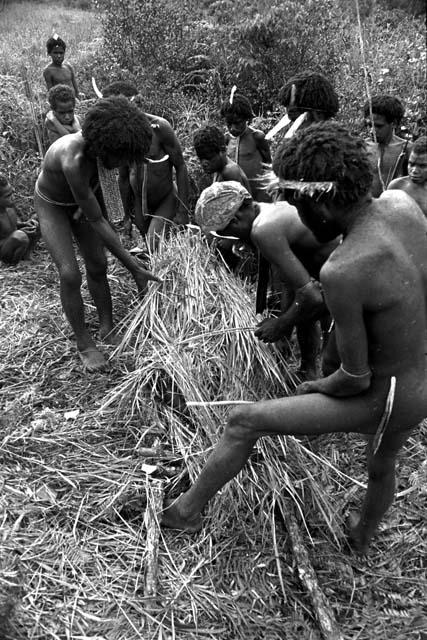 Eken Buken being covered up with grass