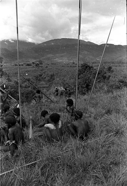 Eken Buken being carried off