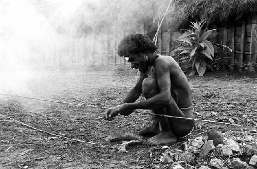 Wali prepares the hola ceremony - to help cure Yegé Asuk