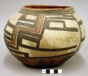 Jar, polacca polychrome (early). linear design.