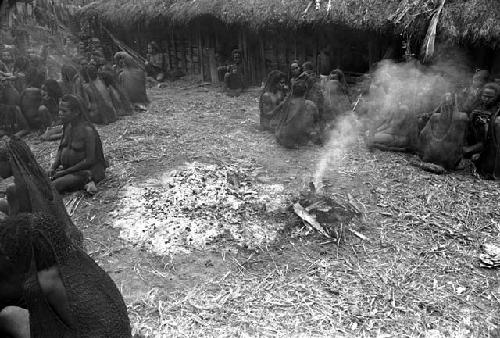 The ashes from Weaké's funeral pyre are in the center