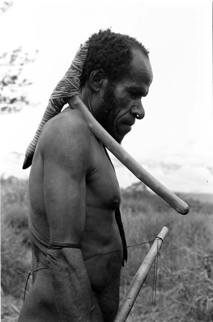 Abulupak man with stone axe