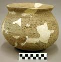 Corrugated pottery jar--restored