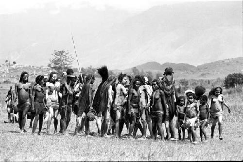 Women's group dancing at Etai