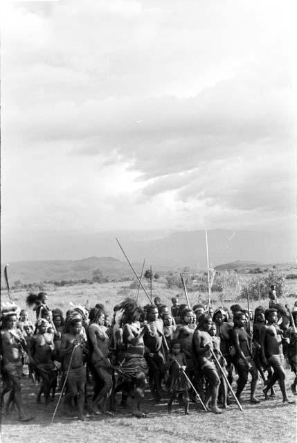 Large group of women dancing