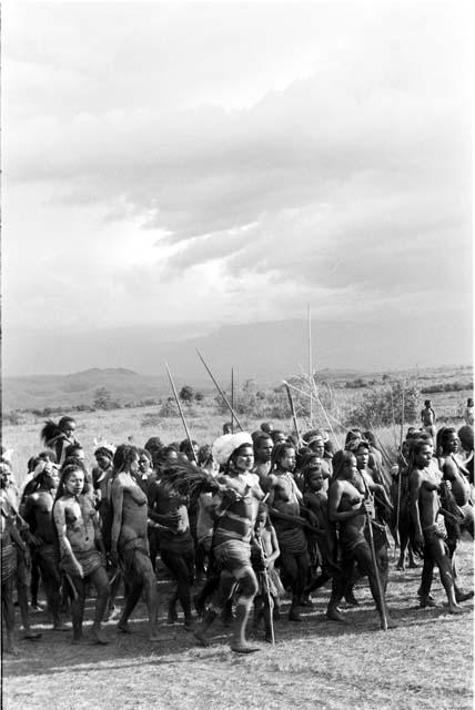 Large group of women dancing