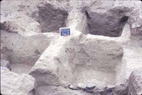 View of plaster tombs, Feature #2       cemetery at Cerro de la Virgin (H7236)