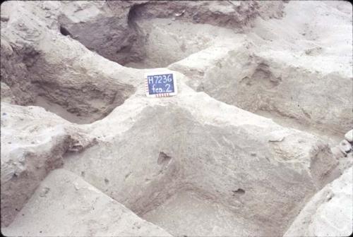 View of plaster tombs, Feature #2       cemetery at Cerro de la Virgin (H7236)