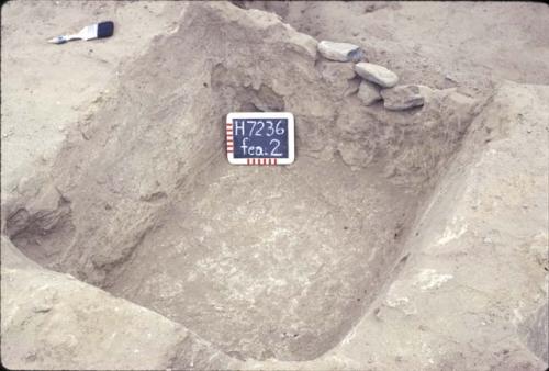 View of plaster tombs, Feature #2       cemetery at Cerro de la Virgin (H7236)