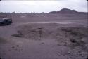 At Huancaco, Viru Valley, included are some closeups of the scattered red sherds on parts of the surface of the site.