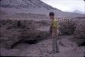 At Huancaco, Viru Valley, included are some closeups of the scattered red sherds on parts of the surface of the site.