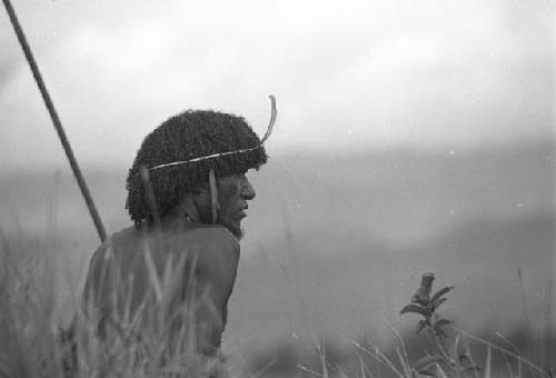 Man sitting in grass