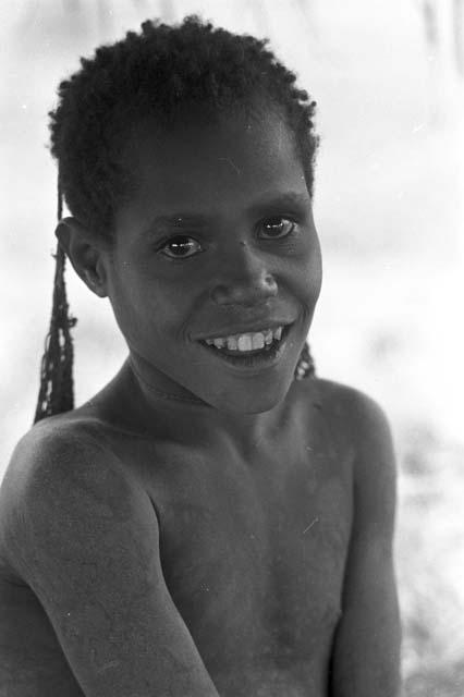 Young boy smiling