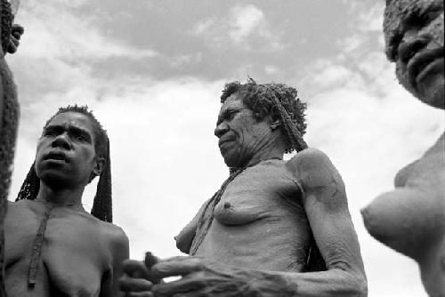 Shot of women from below