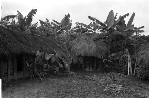 Woman and Natolek standing outside hunu