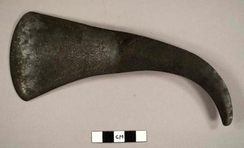 Iron axe with hook on one end