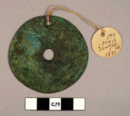 Copper disk, perforated