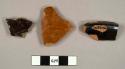 Body sherds, both sides glaze, dark and light brown.