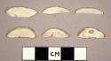 21 flint microlithic lunates