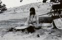 Woman making pottery