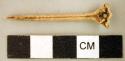 Animal bone perforator, needle or awl, perforated at one end, likely bird bone