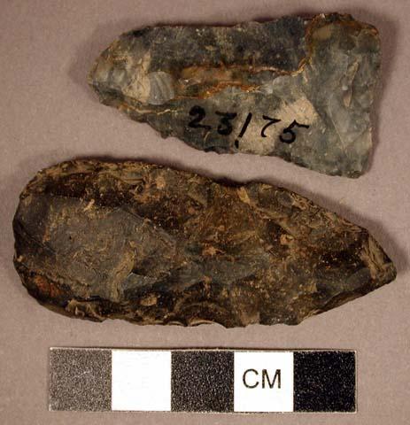 Chipped stone, projectile points, triangular and lanceolate