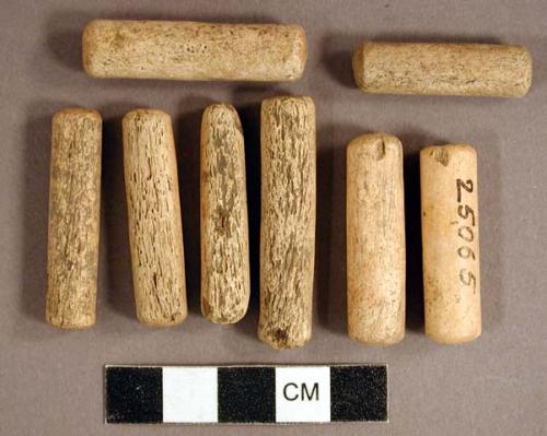 Organic, utilized antler, cylinders